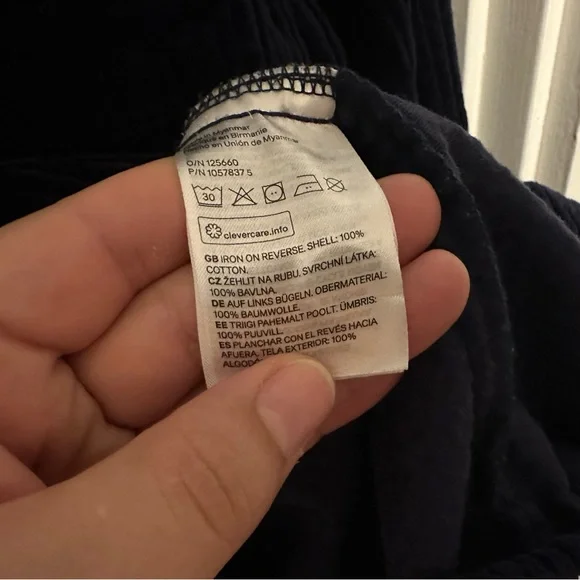 H&M Dark Blue Corduroy Shirt Jacket - Picture 3 of 5